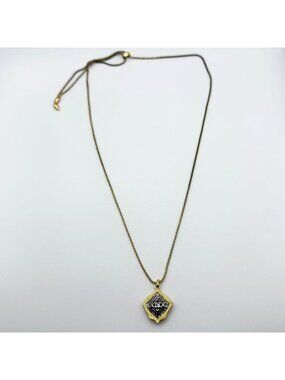 Kendra Scott Silver And Gold Tone Necklace With Intricate Filigree Floral Pendan